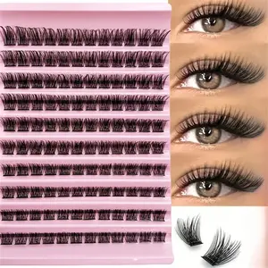 120pcs D Curl False Eyelashes, Natural Look, Fluffy Cluster Style, Beauty Eyelash Clusters, Reusable, 8-16mm, Soft Flying Effect, Perfect for Makeup