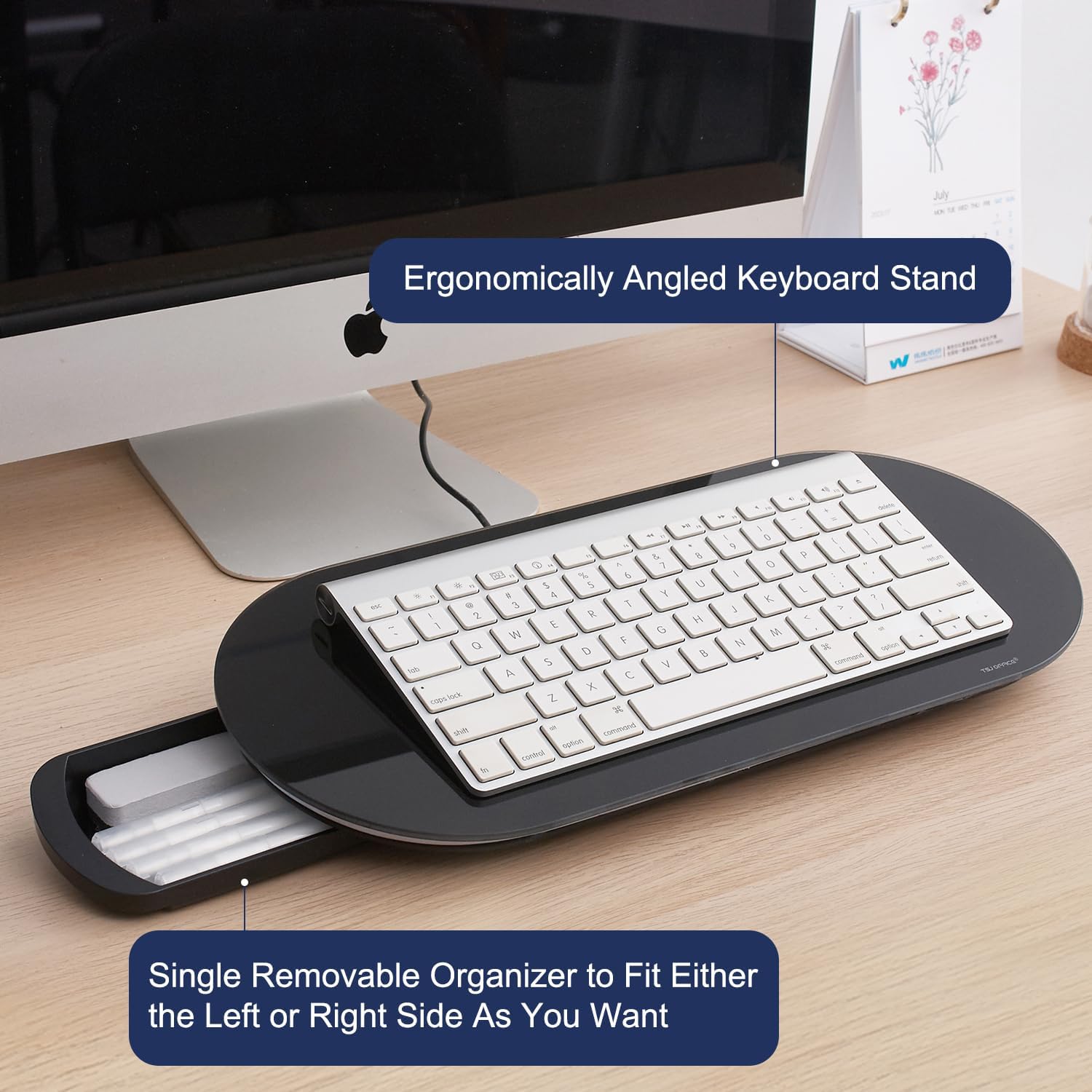 Glass Desktop Whiteboard - 17 X 7 Inches Small Dry Erase Board with  Light, Black Glass White Board Surface Notepad with 1 Drawer, Desk Organizers for , , School Supplies