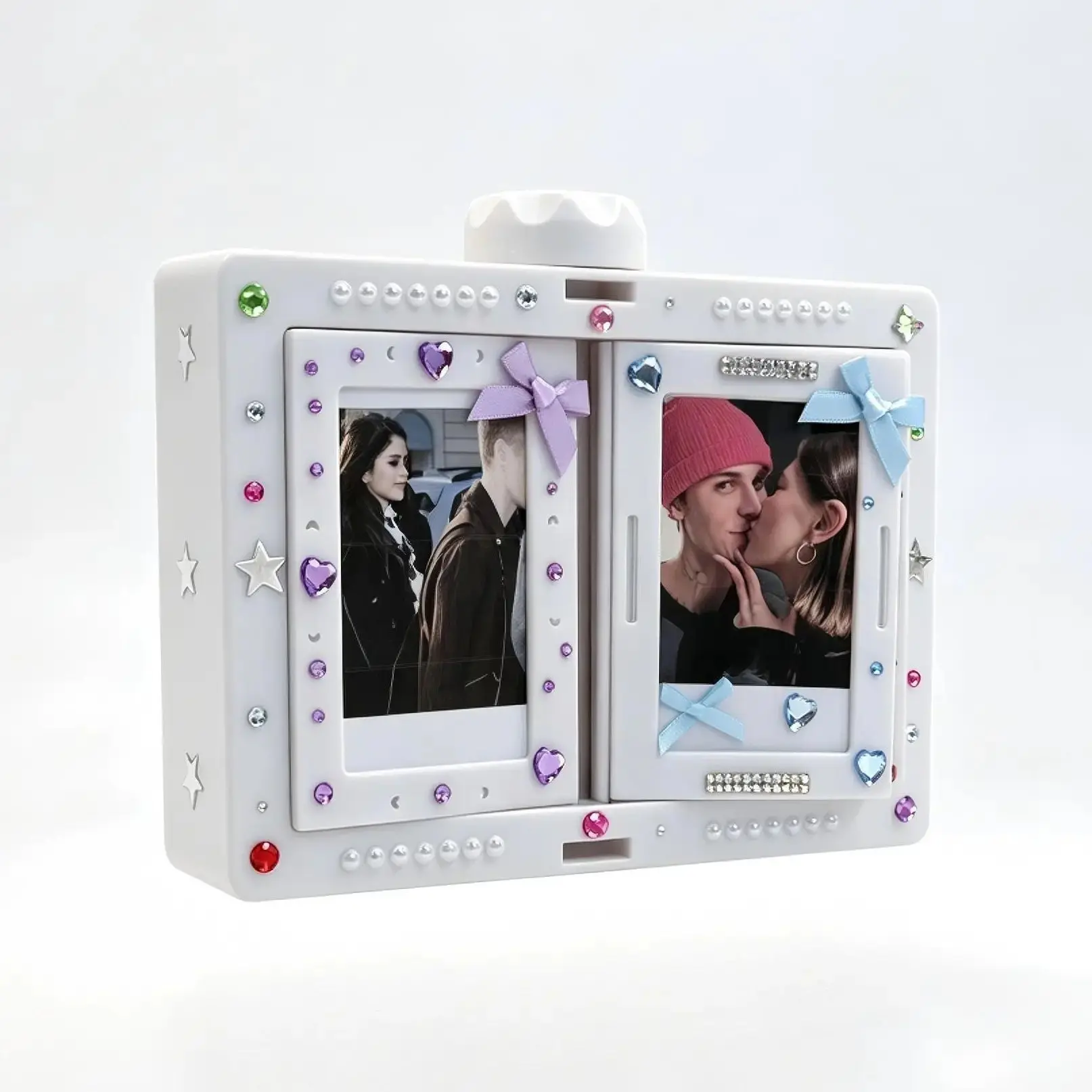 Minimalist Lightweight Rotating Film Frame Flip Photo Album, 24-Capacity Photo Storage, Modern Organizer, DIY Display Holder, Home Decor Gift