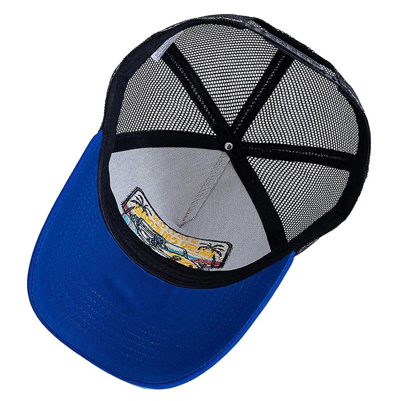 Unisex Summer Fishing Cap Breathable Mesh Trucker Hat Men Women Big Truck Embroidered Snapback Outdoor Fishing Hat