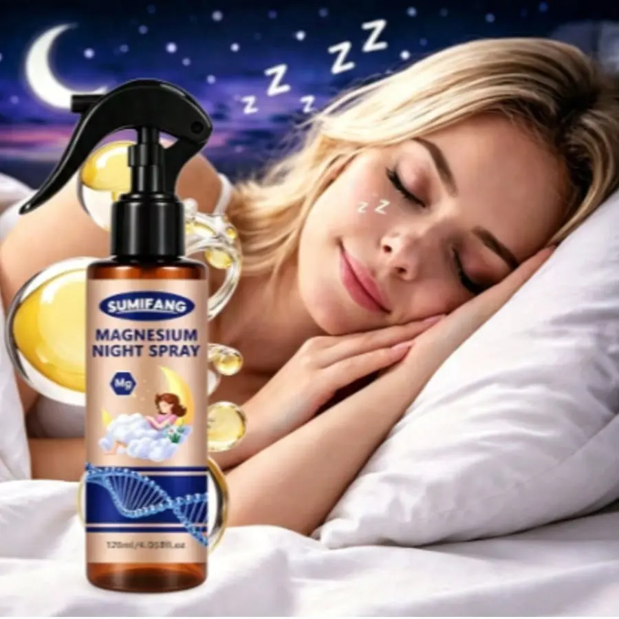 120ML Magnesium Sleep Spray, Vitamin E, Shea Butter, Jojoba Oil, Lightweight Absorption, Deep Moisturizing, Nighttime Skin Care