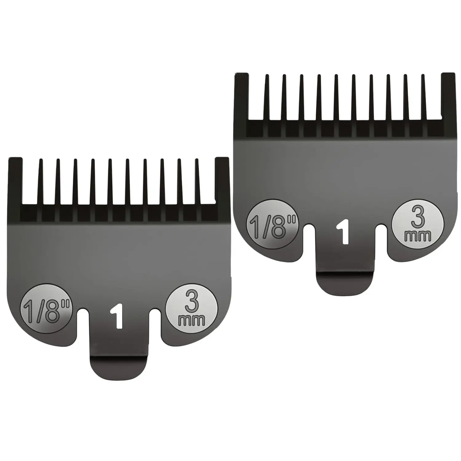 3mm Clipper Guard Fits for Wahl Clipper Guards Set,2Pack Compatible with Wahl 1 Guard,Guide Comb Attachment #1-1/8''(3mm),3mm Trimmer Guards Fits for Wahl 3114-001 Clippers,Black.