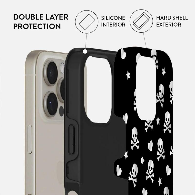 Skull   iPhone Case, suitable for iPhone17 ProMax, 16Promax, Pro, plus, 15, 14, 13. Stylish design, shockproof protective case, smartphone case, phone cover, gift