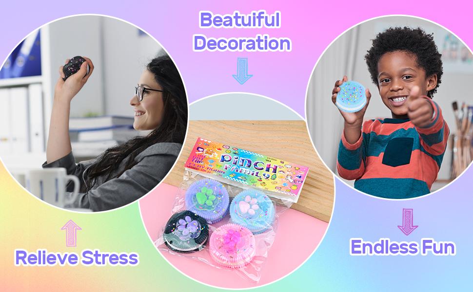 Squishy Fidget Toys,Cookie Taba Squishy Toys,Ultra-Soft Stress Relief Toys for Kids Adult,Sensory Toys with Cute Design,Anxiety Relief Party Favors