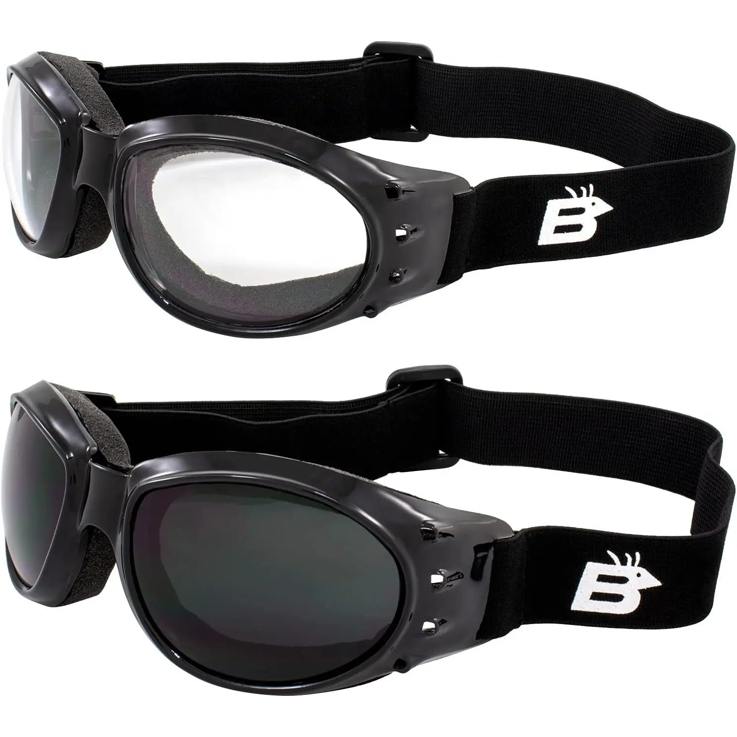Eyewear  Red Baron  &  Goggles Clear and Super Dark Lenses for -Weather, ATV, Biker,  , and Dust Protection
