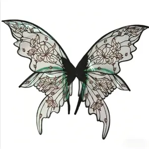 Beautiful Fairy Wings Role Play Butterfly Halloween Party Organza Elf Wings Backpiece, Butterfly Wings for Cosplay and Parties