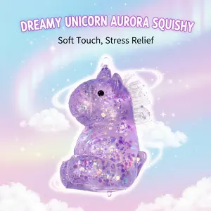 New unicorn Aurora maltose pinch music vent ball slow rebound decompression toy