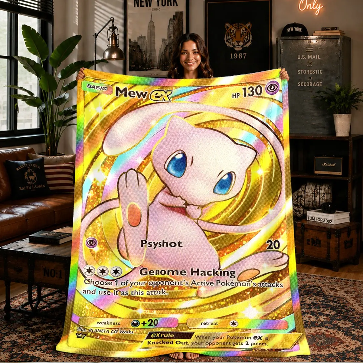 Soft Dreamy Card Print Flannel Blanket, Warm and Comfortable, Anti-Pilling, Ideal for Bed, Sofa, Office, Camping, Travel