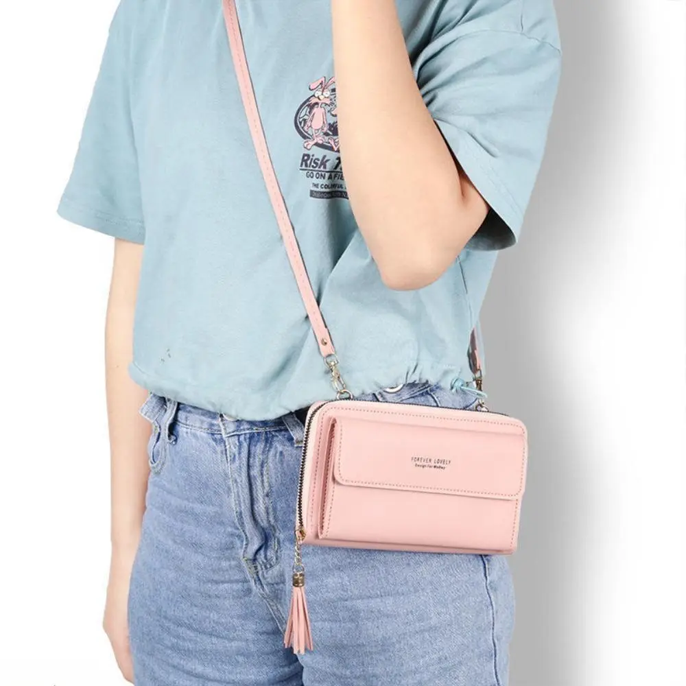 New Viral Mini Phone Crossbody Bag for Women, Large Capacity Multi-Layer Storage Coin Shoulder Purse, Adjustable Strap All-Match Trendy Small Bag for Students Daily Shopping & Dating