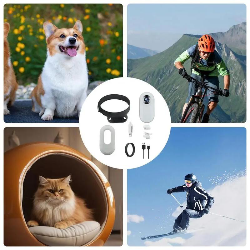 Wireless Dog Collar Camera HD 1080P Video Recording, Waterproof Pet Action Camera for Outdoor Adventures, Training Sessions, and Pet Monitoring