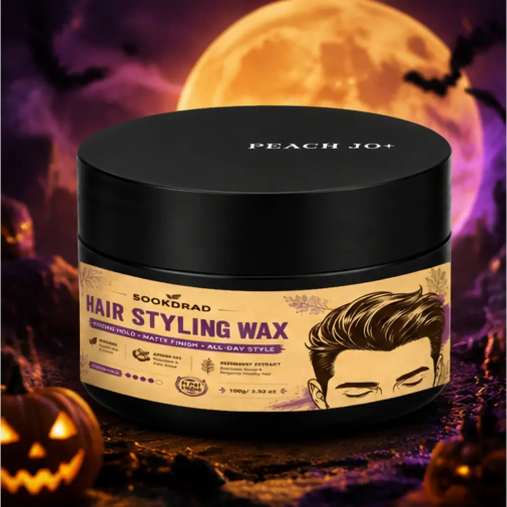 hair styling wax, beeswax, argan oil, rosemary extract, strong hold, matte finish, all-day styling, for hair, men, 100g/3.53oz