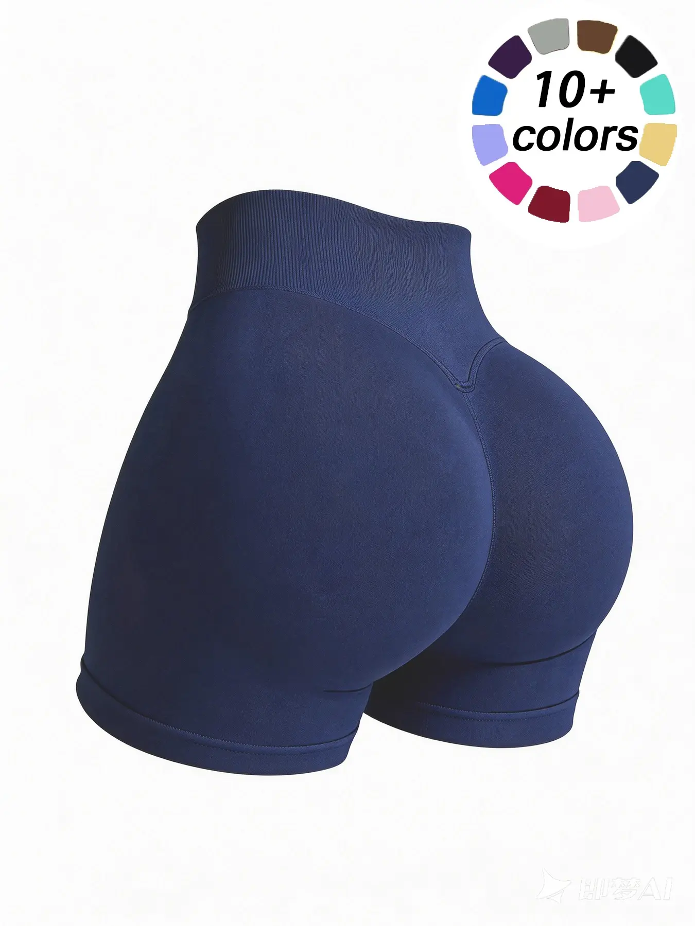 Women's Seamless Stretch Yoga Shorts, Comfortable Fitness Wear for Running & Gym, Outdoor Cycling Shorts, Simple Solid Design