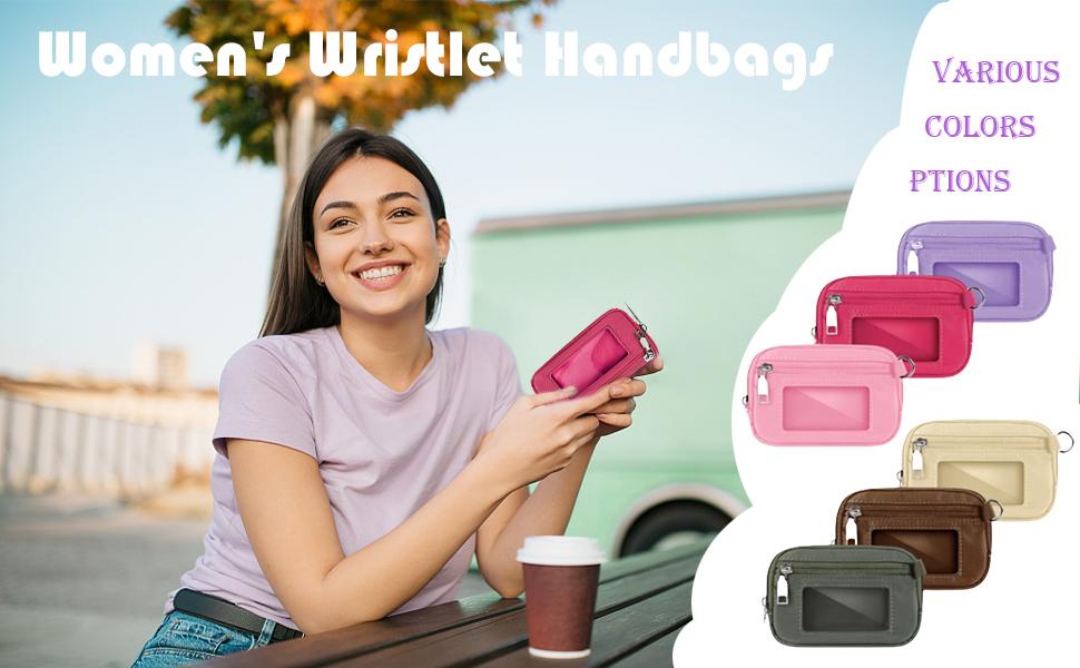 Wristlet Wallet 2nd Gen Women's Waterproof Nylon Key chain Wallet wallet bag Wristlet Wallets for Women Nylon Quilted Wallet with 3 Zipper Purse for Travel Credit Card Holder Phone Organizer large The Iris' Wallet