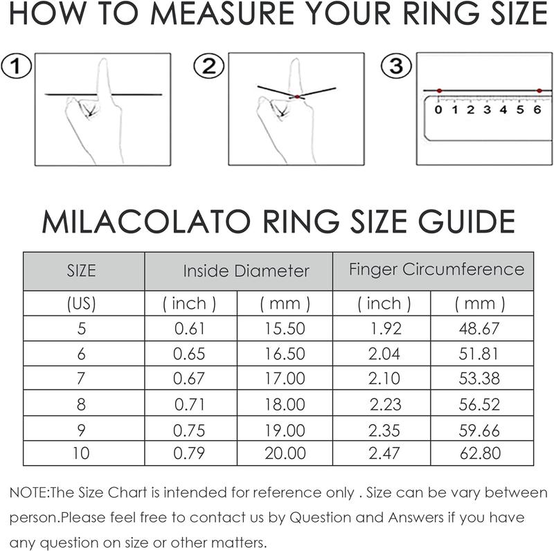 MILACOLATO 925 Sterling Silver Rings for Women 18K White Gold Plated Dome Oval Plain Signet Rings Tarnish Resistant Stackable Statement Band Thumb Rings Comfort Fit Size 5-10