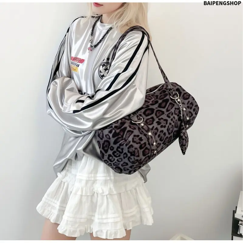 Women's Puffy Pillow Shoulder Bag, Textured Camouflage Nylon Crossbody with Large Capacity for Everyday Streetwear, Bags