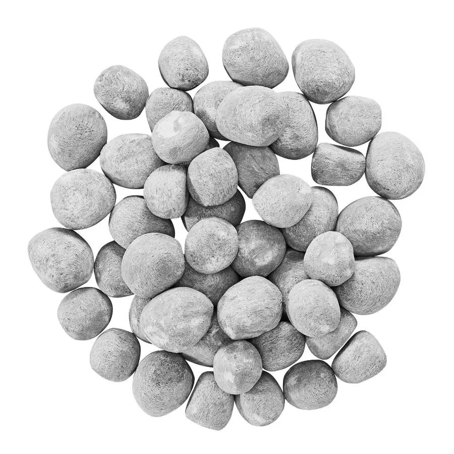 VEVOR Reusable Ceramic Fire Pebble Stones, 1-2 in 48 Pcs Lava Rocks, Decorative Pebbles for Propane/Gas Fireplaces, Firepits, Stoves, 1-2 Inch