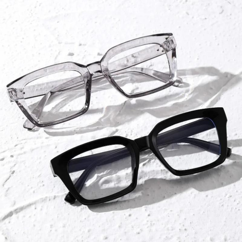 4Pcs Classic Square Frame Non Prescription Glasses Daily Wear Office Study Clear Lens Lightweight Comfortable Unisex Eyewear Durable Frame All Day Use