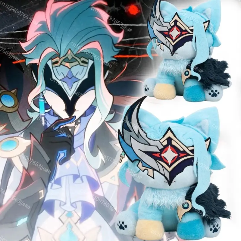 2026 New Kawaii Plush Toy Bundle - Genshin Impact Il Dottore Figure, Call Of Duty Konig Doll, Doctor Cat Cotton Stuffed Toy for Anime Fans
