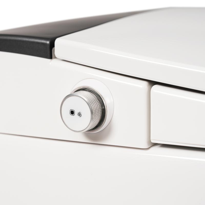 Heated Seat Smart Toilet with Foot Sensor Flush, Blue Night Light, Soft Close Cover, White Modern Bathroom Essential Heated Seat Smart Toilet with Foot Sensor Flush, Blue Night Light, Soft Close Cover, White Modern Bathroom Essential