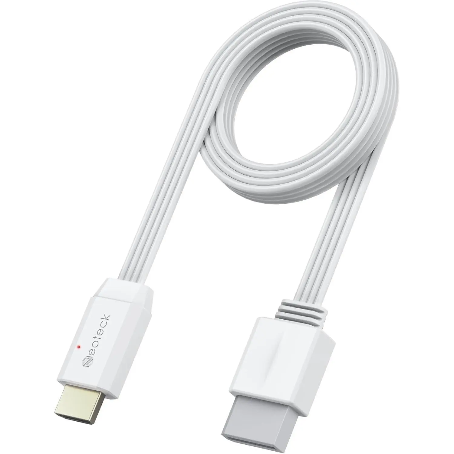 Neoteck Wii to HDMI Converter 1080P 5ft/150cm HDMI Cable Built-in Audio Video Cable for TV,Plug and Play HDMI Adapter Compatible with Wii,Wii U,HDTV,etc.-White