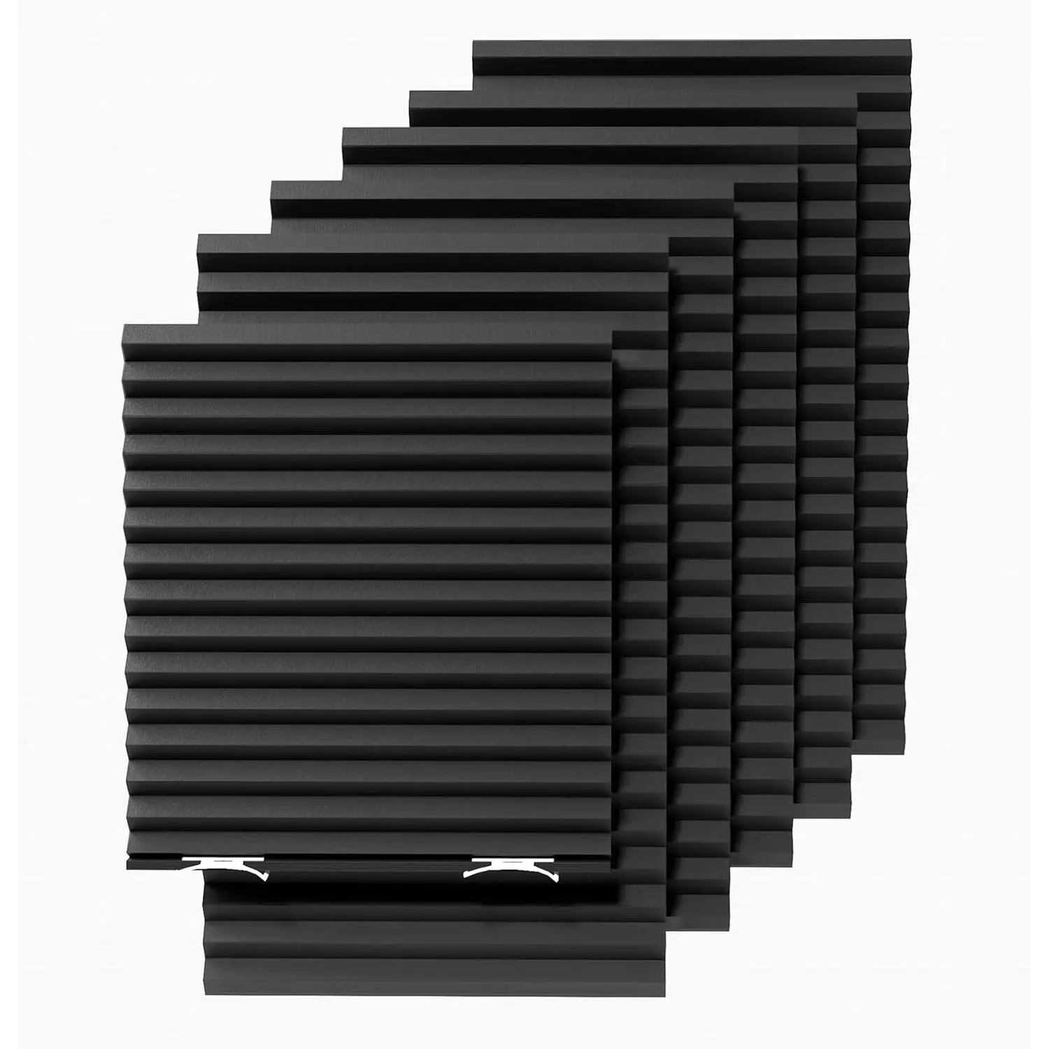 Temporary Blackout Blinds, 36 X 72 in 6 Packs Black Window Shades, Easy to Cut & Install, with 12 Clips