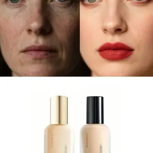 UODO Liquid foundation，Long-Lasting Waterproof Bb Cream, Brightening Concealer for Dry & Oily Skin, Non-Shedding Formula, Sample Size, Authentic Quality