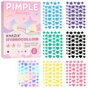 252 Star-Shaped Acne Patches, Breathable and Strong Adhesive, Ultra-Thin Waterproof, for Face and Body, Easy to Remove, Multiple Colors Available