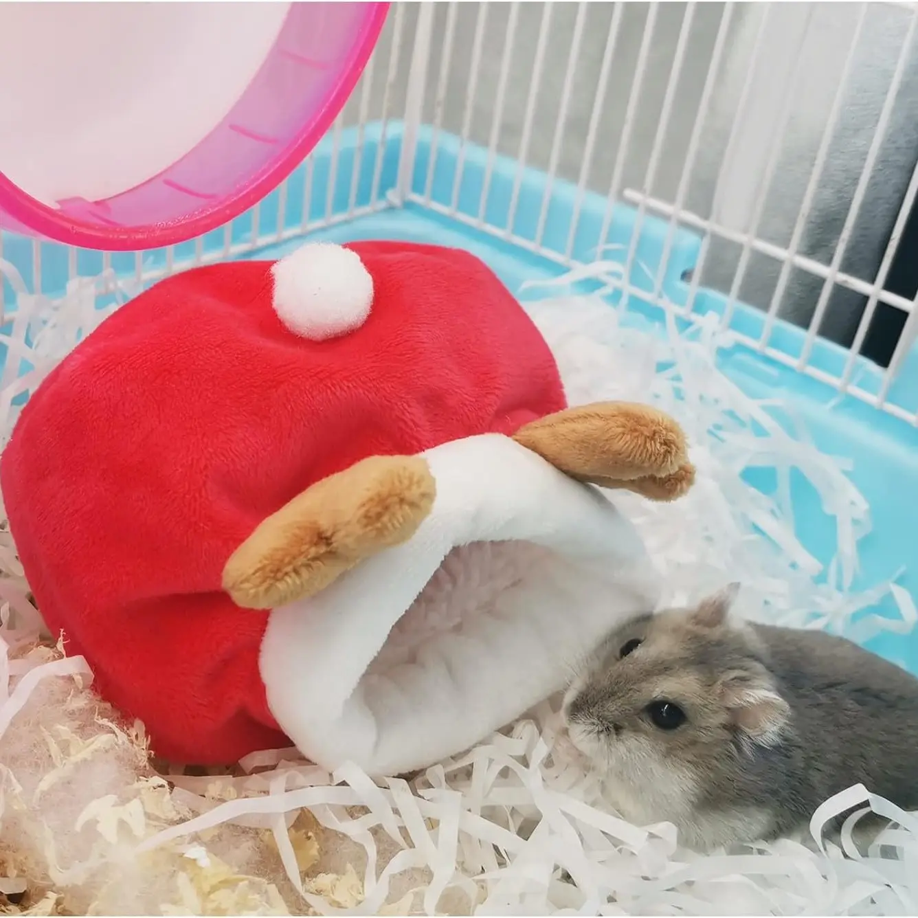 Bear Nest, Warm Winter Shelter for Small Pets, Ideal for Sugar Gliders, Flower Mice, Hamsters, Cozy Pet House