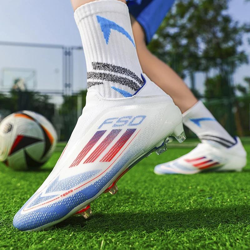 Trendy TF/FG Soccer Cleats for Men Women – Breathable Lightweight Football Boots, Comfortable Sneakers for Outdoor Sports Training