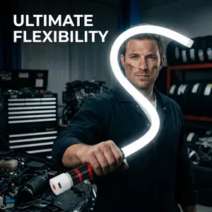 Bendable LED Flashlight Stick – 27" Flexible LED Work Light, High Lumen Magnetic Inspection Light, Rechargeable 7-Hour Runtime, Hands-Free Repair Light for Car Engine, Mechanic, Off-Road,Summervibes