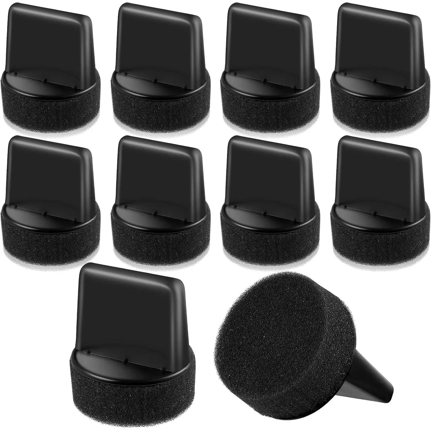 10 count Shine Shoes Sponge Applicators  Dauber Shoe Polish Applicator Brush Leather Shoes Boots Care Cloths Suede Cleaner(10 Pcs Shoe Sponge C)