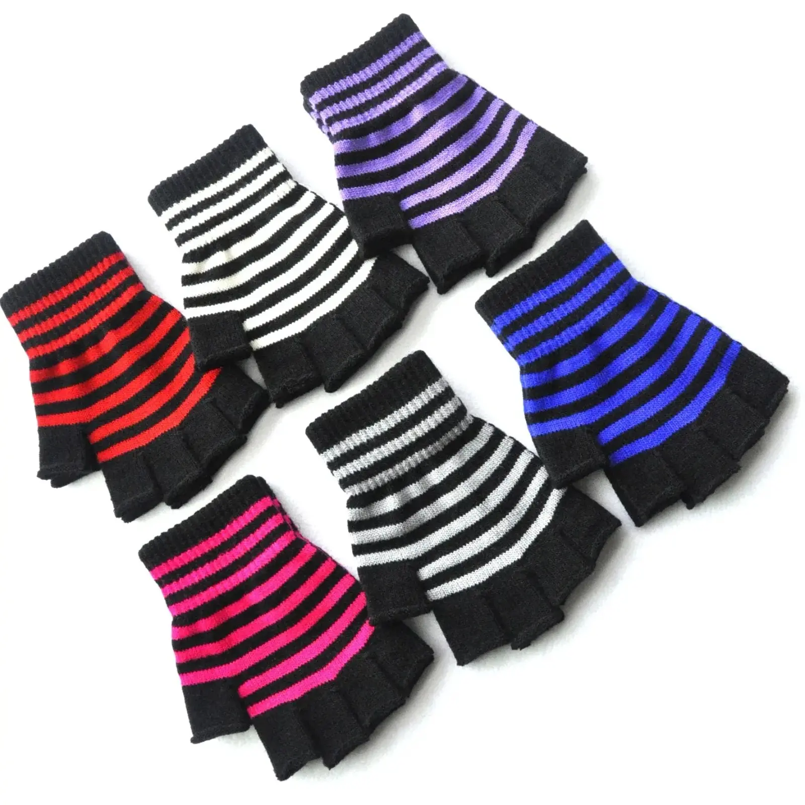 3 Pcs Acrylic Fingerless Gloves, Soft Knit Half Finger Gloves for Warmth, Comfort Typing Gloves, Practical Hand Accessories for Writing, Office Work & Daily Everyday Use sohochic