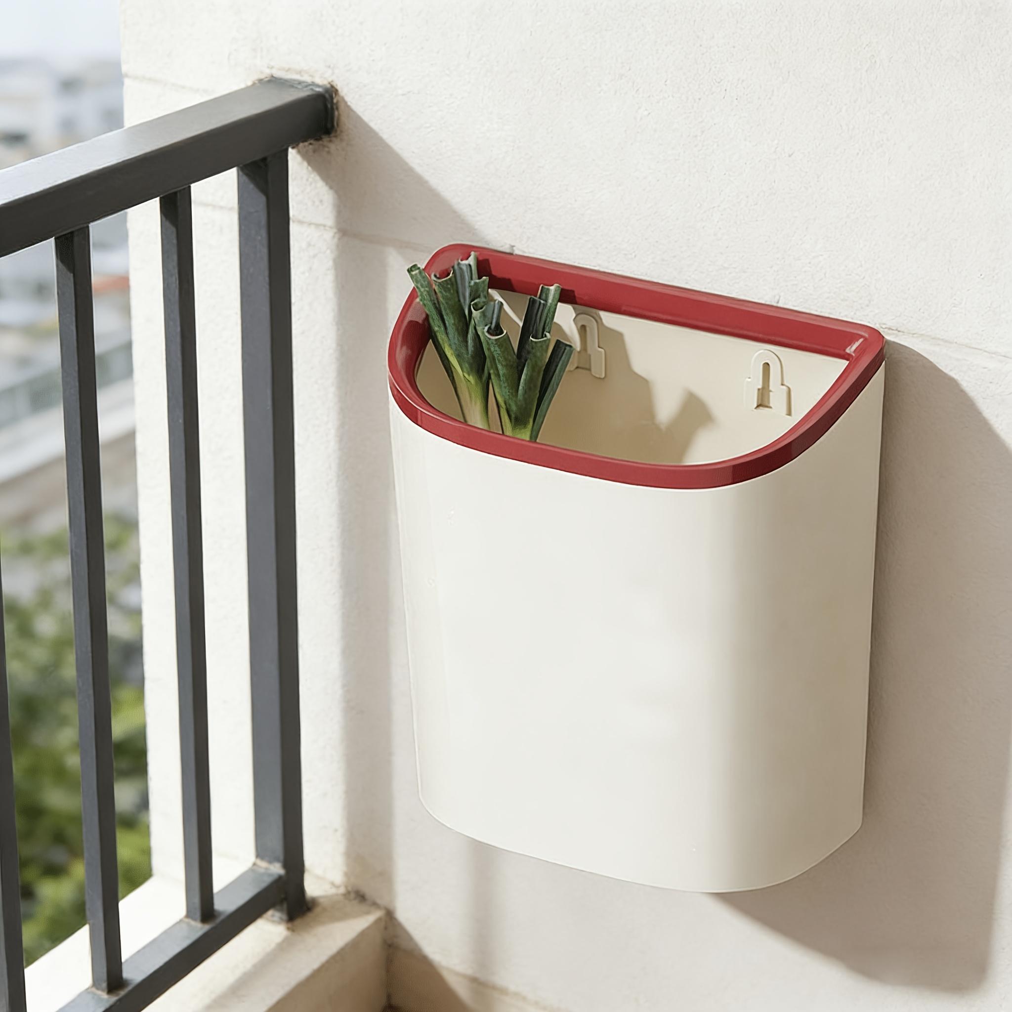 2.91gal Wall-Mounted Kitchen Trash Can, Kitchen Compost Bin, Slim Kitchen Waste Bin, Square Plastic Hanging Trash Can, Suitable for Home Use Under the Sink, Kitchen, Desk, Office, Dormitory, Powder Room, RV