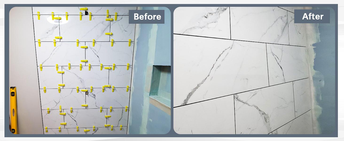 BASIC SUPPLY Tile Leveling Clips Tiles Leveler Spacers - 2000 Spacers Tile Leveling System 1/8 Inch Clips Lippage Free Tile and Stone Installation for PRO and DIY