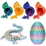 3D-Printed Dragon Statue, Decorative Sculptures, Decorative Piece, Colorful Gradient Design Dragon Egg Ornament for Stuffing Easter Eggs, Creative Desktop Decoration for Home and Office, Collectible Room Decor, Interior Decoration Accessories