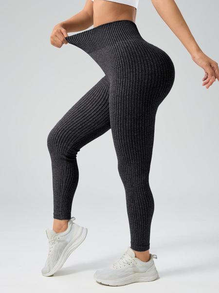 Women's Solid High Waist Sports Leggings, Casual Comfy Breathable Skinny Pants, Skinny Yoga Bottoms for Yoga Gym Workout Running, Ladies Sportswear for All Seasons, Womenswear