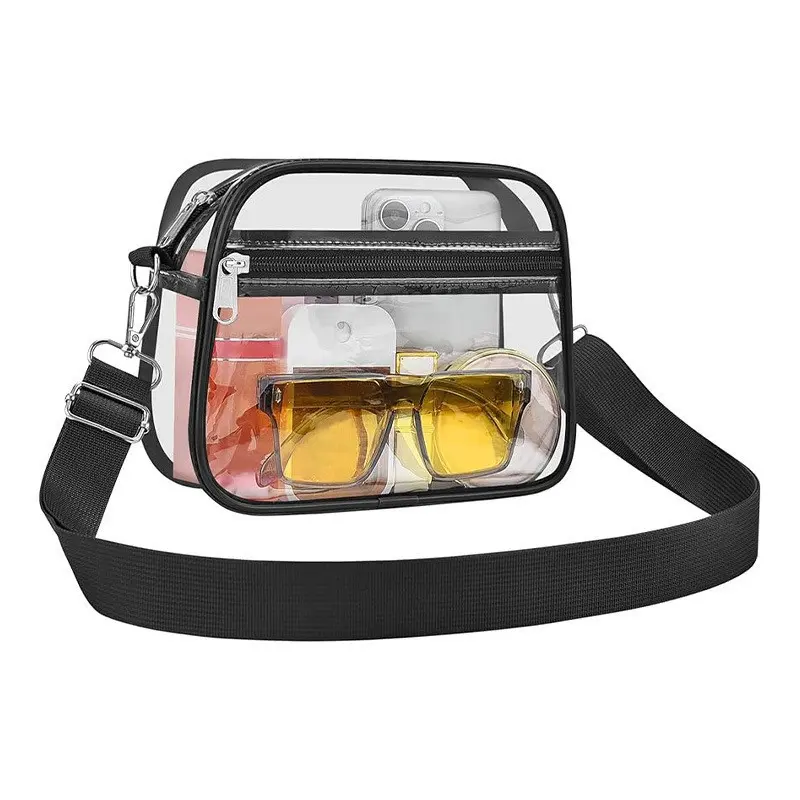 Pvc Crossbody Bag Waterproof Portable Outdoor Sports Storage Shoulder Visible Transparent Bag