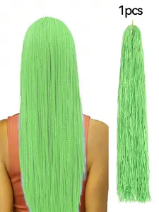 Synthetic Braiding Extension Hair 1Pcs 24 inch 95g ZIZI Green Color Braided Hair For Women Used Daily Party Cosplay And Carnival Festival