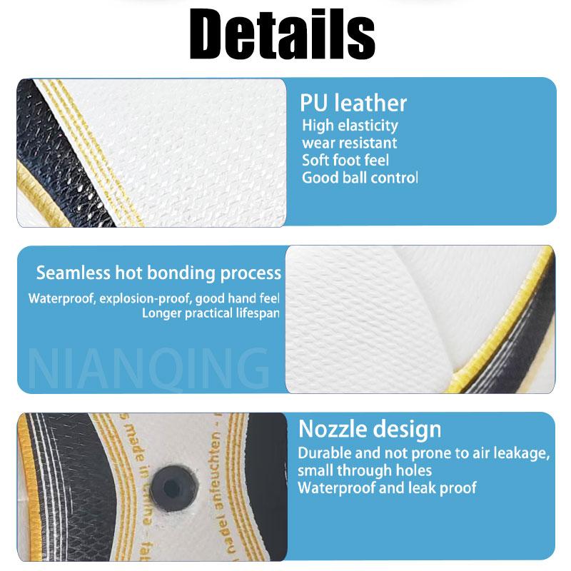 Size 5 Football, High Elastic and Wear Resistant Football, Football Training Ball for Indoor and Outdoor Training and Competitions, Soccer Balls