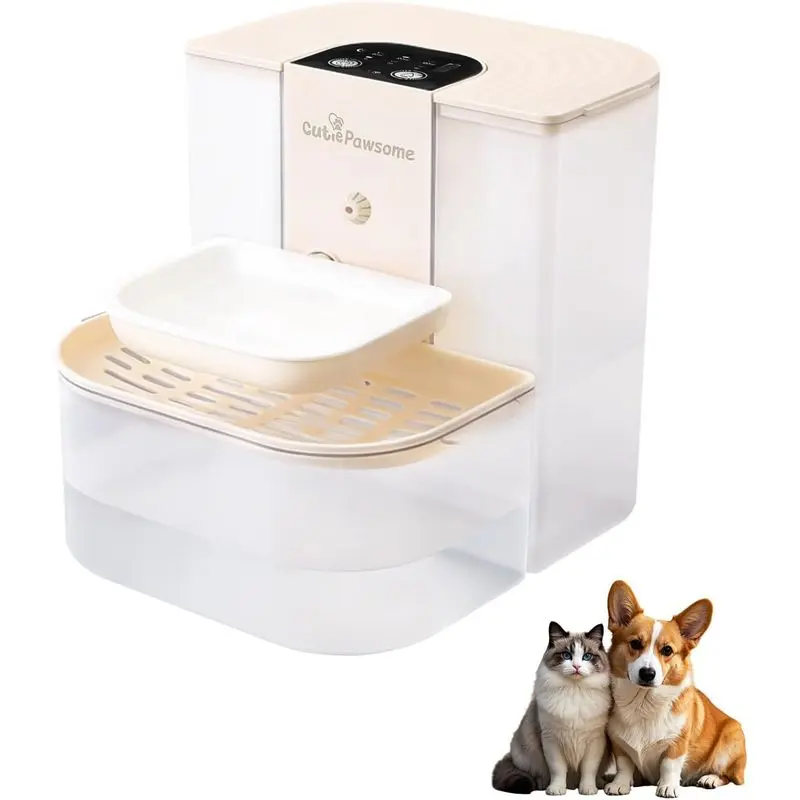 4.5L Cordless Rechargeable Smart ABS+Stainless Pet Water Fountain - Auto Refill Cat Dog Dispenser with 3 Flow Levels, Timing Intervals, Fresh Hydration Function (5592)