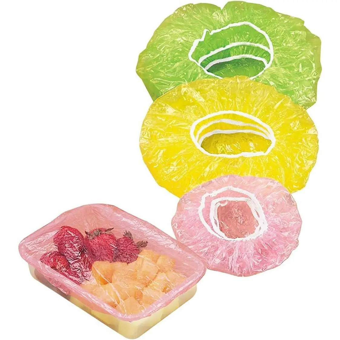 Elastic  Covers, Plastic Kitchen Storage  for Meal Prep - Set of 24