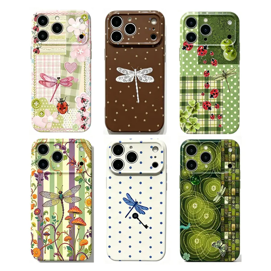 Y-Coquette Cottagecore Insect Floral Phone Cover,stylish gift&smartphone shell,for iPhone 16 15 14 13 12 11 17Pro Max,for Samsung S25 S24 S23 S22 Ultra,Suitable for giving as gifts, for Christmas and Thanksgiving Day