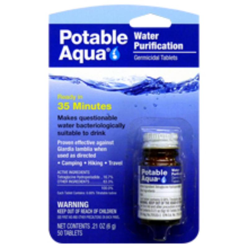 Potable Aqua Chlorine Dioxide PA Plus Water Purification Tablets Two Bottles Total 100 Count