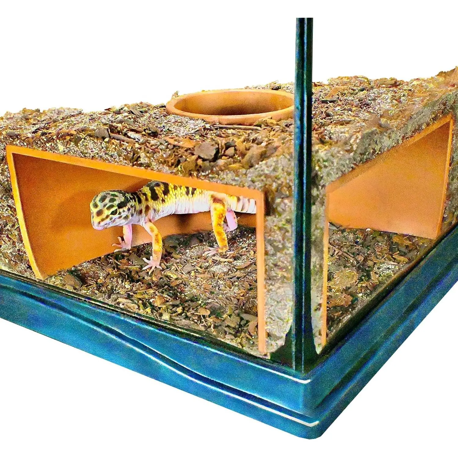 Underground Cave Viewing Hide | Hognose Snake, Corn Snake & Leopard Gecko Hideout Reptile Habitat Tank Enrichment Decor Decoration Accessories Supplies Toys Ornaments