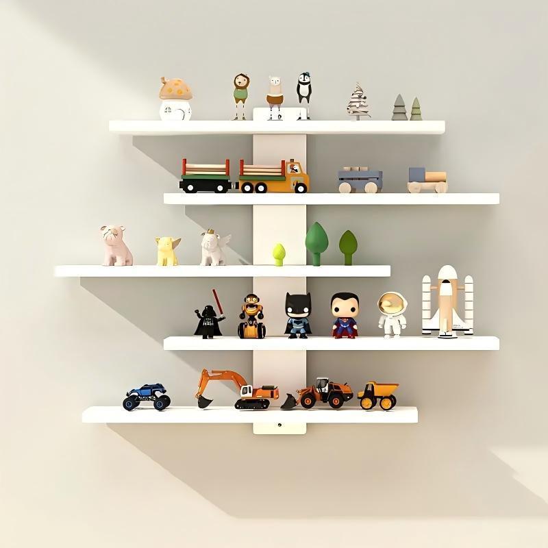 Minimalist 5-Tier Floating Shelf - White or Black Wall Organizer