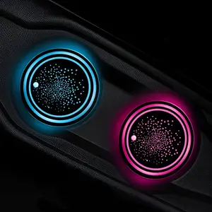 2/4 Pack USB Charging LED Cup Holder Mats – 7-Color Changing Lights for Cars 2/4 Pack USB Charging LED Cup Holder Mats – 7-Color Changing Lights for Cars