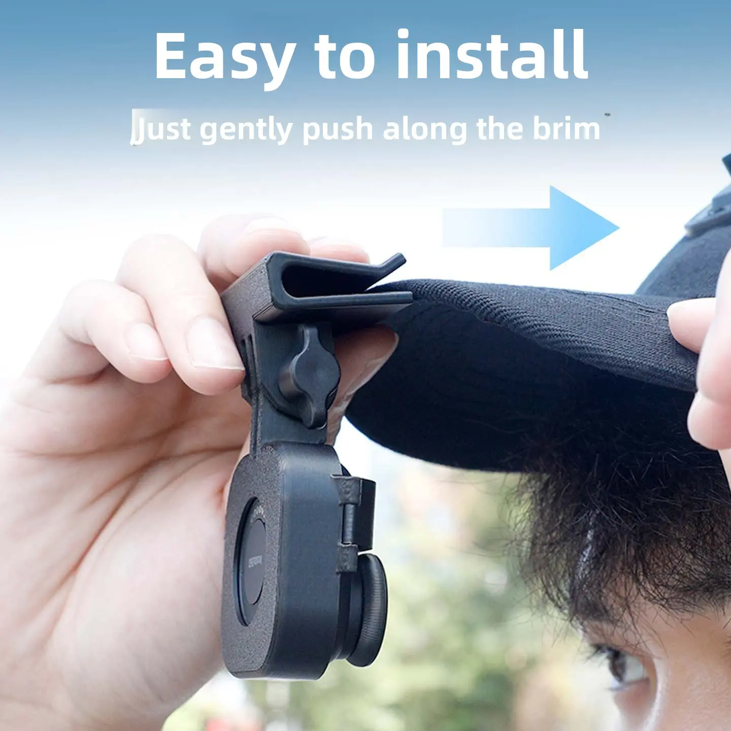 Insta360 GO Ultra First Person View Hat Mount Cap for Hands Free Action Camera Recording Compatible with Insta360 GO Ultra Camera Head Mounted Sports Hat Clip Adjustable Duckbill Design