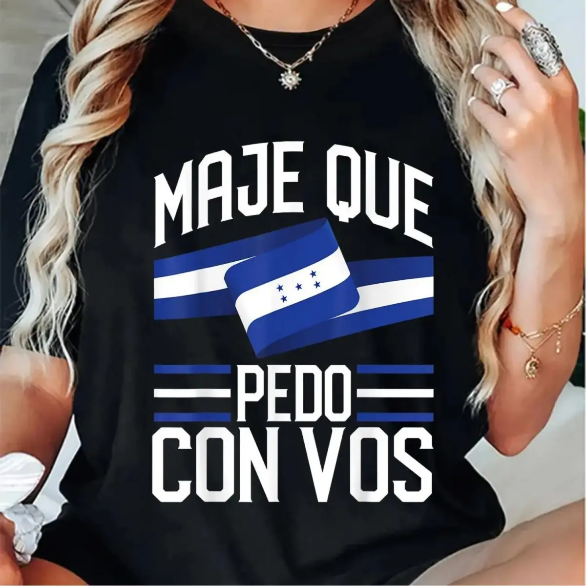 Women's Honduras Flag Graphic T-Shirt - Catracho Pride Casual Wear, Unisex Pure Cotton Short Sleeves Top with Comfortable Fit, Lightweight Round Neck