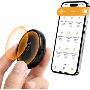 64GB Digital Magnetic Voice Recorder with DSP 5.0 AI-Intelligent Noise Cancellation, 4800Hrs Voice Activated Recorder, Smart Tap Recording Device Portable for Lectures Meetings Interviews Classes
