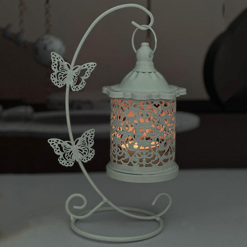 Butterfly Design Hanging Candle Holder, 1 Count Creative Retro Metal Hanging Basket Ornament, Decorative Ornament for Home Party Wedding, Room Decor